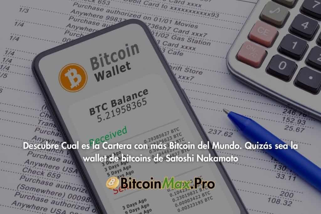 Descubre Cual es la Cartera con más Bitcoin del Mundo. Quizás sea la wallet de bitcoins de Satoshi Nakamoto